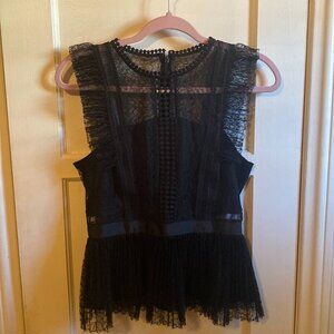 Black Lace Blouse - Women's Size Small